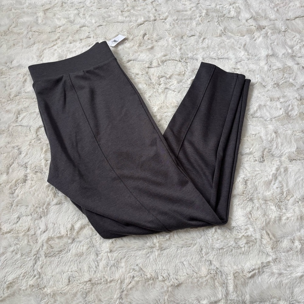 NWT GAP Women's Size Large Gray Pull On Seamed Leggings